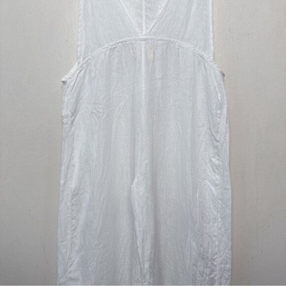 9Seed Womens M/L White Cotton Latigo Cropped Overalls - Picture 12 of 14